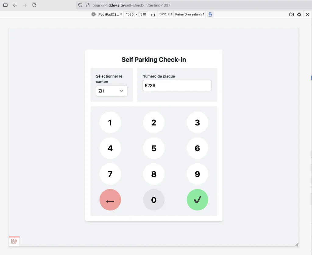 Self-Check-In Feature to be used as a Kiosk.