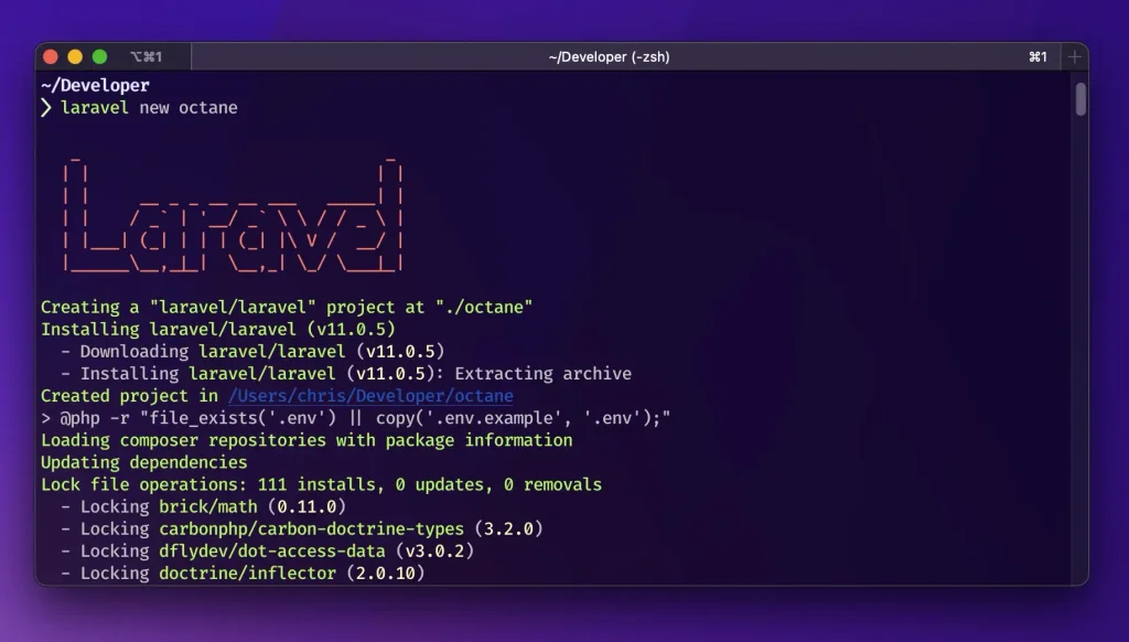 Laravel new octane.