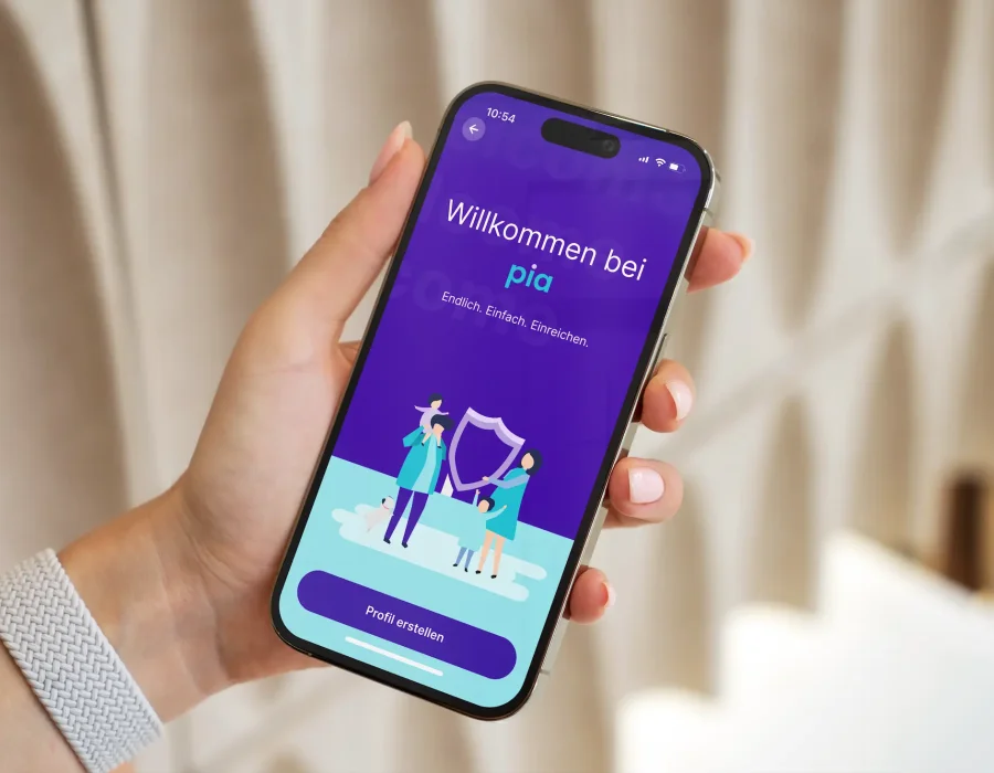 Pia Health App Login Interface